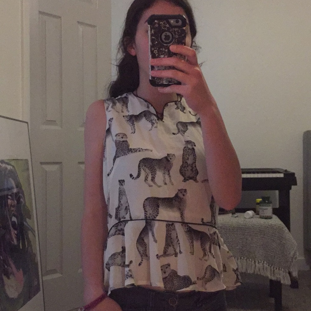 Cheetah Peplum